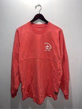👕🌶️ Walt Disney World Spirit Jersey Puff Print Coral Long Sleeve Shirt